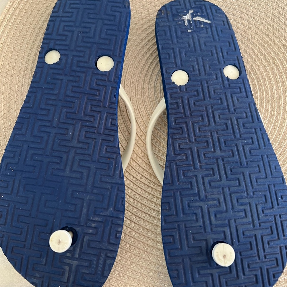 Southern Tide | Boardwalk in Nautical Rope Blue & White Flip Flops sandals - Picture 3 of 3